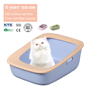 Vente en gros Bac à litière écologique pour chat à bordure haute anti-éclaboussures Bac à litière pour chat en plastique pour animaux de compagnie - Product Image 2