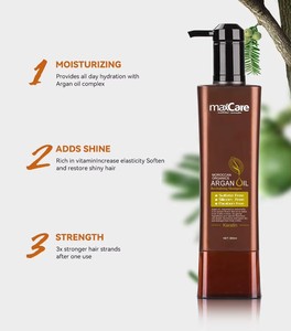 Shampooing et après-<span class=keywords><strong>shampoing</strong></span> à l'huile d'argan bio vegan MaxCare OEM ODM 800 ml sans sulfate pour les soins des cheveux secs et abîmés - Product Image 6