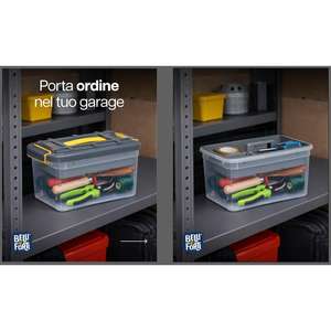 Caja de Almacenamiento de 10 L con Asa Sólida de Material PP, Contenedor de Plástico Resistente para Organizar Herramientas y Suministros en el Garaje - Product Image 2