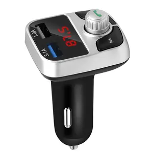 Smartphone Dual USB Charger Bluetooth Car Kit FM Transmitter Car MP3 Player Fast Phone Car Charger