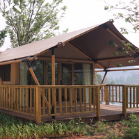 Tente de camping de luxe haut de gamme en toile, quatre saisons, avec isolation thermique, imperméable, monocouche