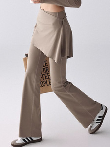 Pantalones de Yoga de Cintura Alta para Mujer, Talla Grande, Levanta Glúteos, Culottes Largos, Cintura Elástica, Resistentes a las Arrugas, Nailon/Spandex - Product Image 6