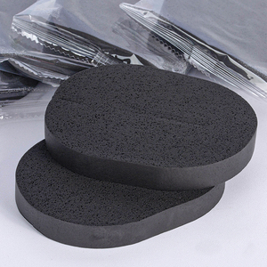 Mặt Miếng Bọt Biển Thẩm Mỹ Vẻ Đẹp Trang Điểm Loại Bỏ Tái Sử Dụng Màu Đen Dày Vòng Mặt Pad Rửa Sạch Miếng Bọt Biển Cho Spa Tẩy Tế Bào Chết Miếng Bọt Biển - Product Image 1