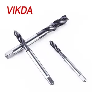 Vikda solid carbide spiral flute taps CNC machine tools aluminum and copper processing coating thread taps