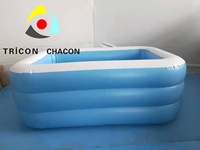 Piscine gonflable portable TRICON en PVC pour enfants - Durable, écologique, légère, facile à transporter, avec taille personnalisable