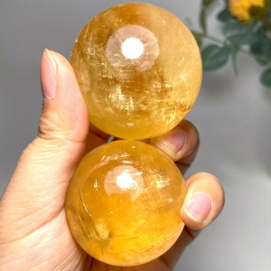 Sphère de Calcite Optique en Miel Naturel, Sphère de Calcite Jaune Spar d'Islande Amplificateur d'Énergie, Pierre de Guérison Feng Shui - Product Image 6