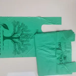 biodegradable corn starch T-shirt shopping bags compostable bag manufacturer
