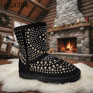 Botas de Nieve LXG para <span class=keywords><strong>Mujer</strong></span>, con Suela Antideslizante de TPR, Cálidas, con Parte Superior Brillante y Forro de Peluche, Modelo HSX004 - Product Image 1