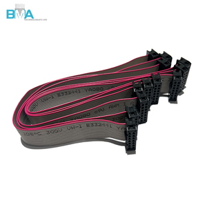Câble plat <span class=keywords><strong>IDC</strong></span> personnalisé BMA, pas de 2,54 mm, connecteur femelle 14 broches, longueur 220 mm, câble ruban 28AWG pour assemblage de circuits imprimés - Product Image 1