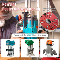 QinBu nouveau support de fraisage de routeur en aluminium Guide réglable pour bords droits/cylindriques et coupe de cercle stabilité améliorée