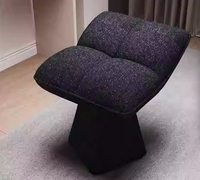 Chaise de maquillage pivotante capitonnée de luxe léger, mobilier moderne pour bureau à domicile et salon, avec porte-manteau intégré