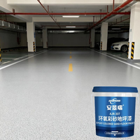 Peinture époxy à base de sable coloré auto-nivelante de haute qualité, faible teneur en COV, facile à nettoyer, effet marbre pour revêtement de sol en béton intérieur