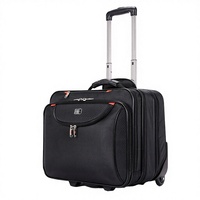 Valises de cabine Oxford de style classique de 18 pouces, sacs à roulettes imperméables pour affaires, bagages de voyage personnalisables avec logo, compartiment double