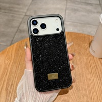 Étui de luxe scintillant en diamant XP1009 pour Apple 17 Pro Max, coque de protection intégrale tendance en strass électroplaqué de marque