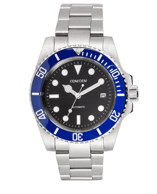 Custom Men Automatic Mechanical Dive Watch Stainless Steel Bracelet Rotating Bezel Luminous Sapphire Crystal Male Wrist Watch