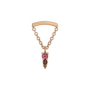 Lotus Personnalisé Or Massif 9K 14K 18K Véritable Or Boucles d'Oreilles Pendantes Sans Filetage Labret à Enfouissement Bijoux de Piercing Fins Vente en Gros - Product Image 4