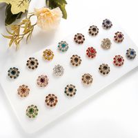 Aksesoris Pakaian Spot Clothing, Kancing Mantel Berlapis Elektroplating dengan Rhinestone Bulat