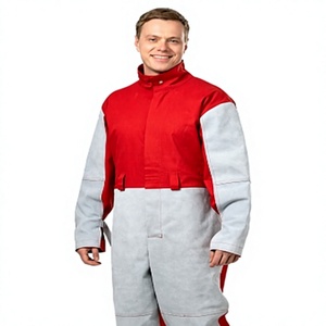 <b>Red</b> And Gray Safety <b>Suit</b> <b>Men</b> Reflective Workwear Industrial Use Class 2 Protective Clothing - Product Image 1