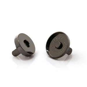 Hoge Kwaliteit Sterke Magneet Glanzende Nikkel 10Mm Handtassen Metalen Magnetische Knoppen Voor Kleding Handtassen Portemonnees