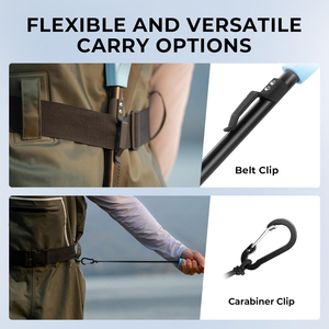 Épuisette télescopique en aluminium extensible pour la pêche en kayak, en bateau et sur le rivage - Product Image 3