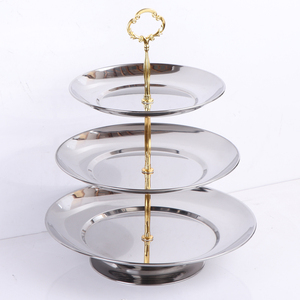 Metal 3-tier altın fincan kek tatlı düğün için set <span class=keywords><strong>stand</strong></span>ı kek masa kaide dekorasyon doğum günü partisi duş şeker bar - Product Image 2