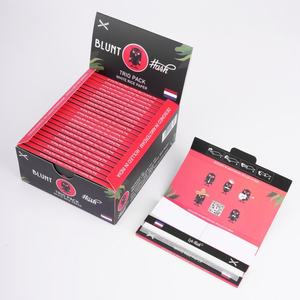 Carnet de papier à rouler avec logo personnalisé imprimé, fermeture basique, OEM, gomme arabique naturelle, filtre non blanchi pour fumer - Product Image 5