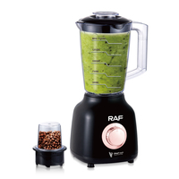 Mixeur Électrique RAF 2-en-1 500W 1,5L 20000RPM 6 Lames pour Jus, Smoothies, Café 220-240V