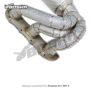Collecteur d'échappement catalytique personnalisé 3 en 1 pour Porsche 911 997/997.2 Carrera 3.6L/3.8L 2008-2011 Boska T304 100/200/300 cellules - Product Image 6