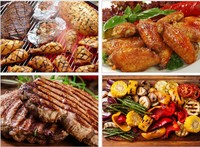 Meilleure vente, pique-nique Camping Barbecue grilles cuisinière pliante Table d'extérieur Barbecue en acier Barbecue charbon grille