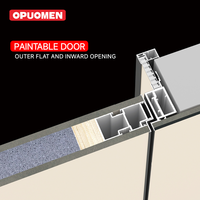 Porte intérieure moderne en aluminium et bois, isolante phoniquement, avec panneau blanc minimaliste, pour appartement, chambre et cuisine (vente en gros)