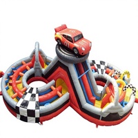 Château gonflable commercial 220-240V en PVC avec toboggan et trampoline pour fêtes d'enfants