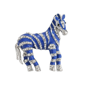 Broche de Aleación con Cristales de Estrás de la Serie del Año del Caballo del Zodiaco, Regalo Infantil de Moda <span class=keywords><strong>YINI</strong></span>, Accesorio de Moda Versátil y de Lujo - Product Image 5