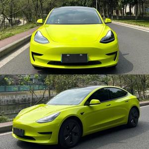 1.52*17M Liquid <strong>Fluorescent</strong> Yellow <strong>Color</strong> Wrap PPF Auto Body <strong>Color</strong> Changing Film <strong>Vinyl</strong> Wrapping Anti Yellowing Ultra Glossy - Product Image 4