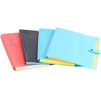 Bolsa de archivo de carpeta multicapa A4 personalizada, gran capacidad, bolsas de órgano de cinco rejillas, suministros escolares de oficina simples, archivo de Color personalizado