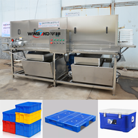 Automatische reinigingsmachine voor slachthuizen, van roestvrij staal 304, voor het reinigen van gereedschap in de vleesverwerkingslijn.