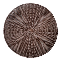 Tapis de plaque de chargeur marron rétro en rotin en plastique pour les occasions de Noël