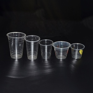 Aangepaste 10 12 14 16 20 24 Oz Wegwerp Composteerbare Biologisch Afbreekbare Doorzichtige Plastic Bekers Koud Drinken Pla Cup Met Deksels