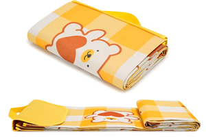 Bear <b>Yellow</b> White Grid Extra Large Picnic <b>Blankets</b> Portable Oversized Waterproof Outdoor Beach <b>Blanket</b> Camping Grass Mat - Product Image 6