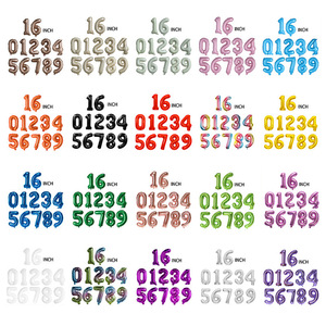 Hot Bán 16 32 40 Inch Số Lá Bóng 50Pcs Sinh Nhật Đảng Trang Trí Nhôm Lá 1 Để 9 16 Inch Inflatable Bóng - Product Image 4