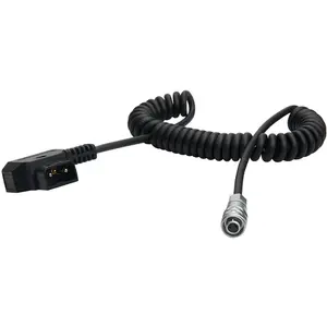Jingying D-Tap DTap Power Cable Coiled Spring Cable for BMPCC 4K Pocket Cinema Camera