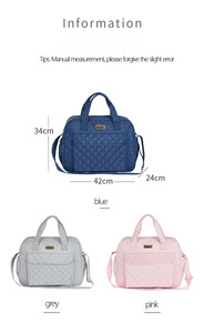 Sac à langer multifonctionnel pour maman, sac de voyage, sac à main tendance, imperméable, grande capacité, sac à langer pour bébé 4 pièces - Product Image 2