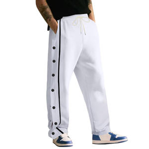 Pantalon de jogging respirant pour homme, style hip-hop américain, taille élastique, boutons et fermeture éclair latérale - Product Image 4