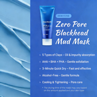 Masque Facial Purifiant en Argile à l'AHA, BHA, PHA pour Resserrement de la Peau, Refroidissement et Nettoyage des Points Noirs (Vente en Gros)