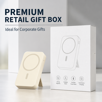 Batterie externe magnétique 10000mAh, chargeur sans fil 15W, chargeur portable PD 20W, powerbanks avec câble et support