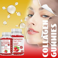 Gummies de Glutathion Prêts à l'Expédition, Gummies de Collagène L-Glutathion, Complément Anti-âge pour Éclaircir et Blanchir la Peau