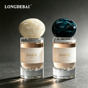 Envase de Perfume de Vidrio Vacío de Alta Gama Personalizado, Botella de Perfume de Vidrio Transparente de 15 ml, 30 ml, 50 ml, 100 ml con Tapa Redonda - Product Image 1
