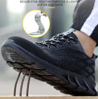 DUNGU Chaussures de sécurité de travail de haute qualité pour hommes et femmes, embout en acier, bottes indestructibles anti-perforation, baskets antidérapantes 36-48