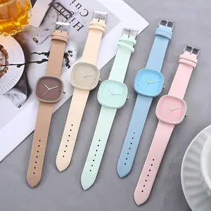 Girl Fashion Square Simple Women Watch Leisure Sports Multi-function Student Quartz Leather Strap Watch