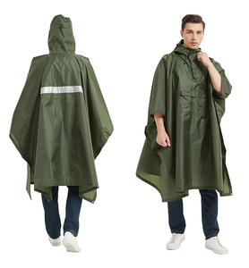 เสื้อกันฝนสีเขียวทหาร/น้ำเงินกรมท่าแบบสั่งทำพิเศษสำหรับงานแคมป์ปิ้ง พร้อมหรือไม่มีแถบสะท้อนแสง - Product Image 2