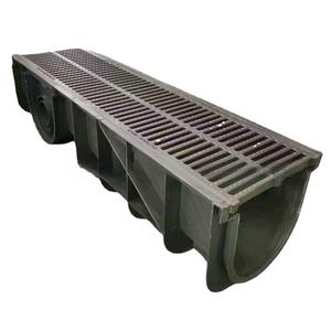 Canal de grille en <span class=keywords><strong>fonte</strong></span> de fer HDPE Trench Balcon Drain Polymère Fossé Gouttière d'eau de pluie Drains hautement durables - Product Image 1